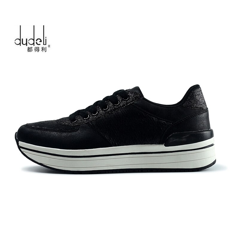 Women Shoes Wedge Sneakers Tenis Feminino Fish-Scale Pattern Breathable Platform Wedges Casual Shoes Big Size: Black / 7.5