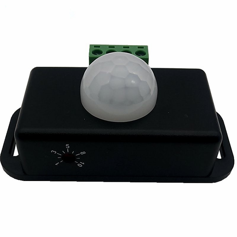 best price 1pcs DC12V-24V 8A Body Infrared PIR Motion Sensor Switch For 5050 3528 5630 3014 LED Light Strip Automatic led dimmer