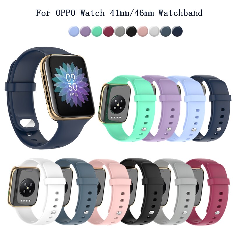 Correa deportiva de repuesto para reloj Oppo, banda de silicona suave de 41mm/46mm