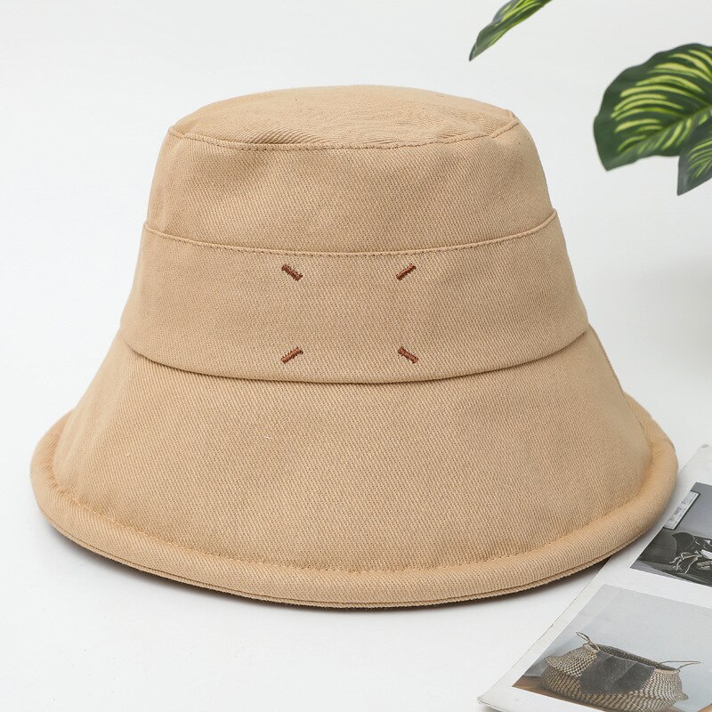 Sombrero de cubo con de patrón de cuasi-Centro para mujer, gorro deportivo informal, con protección UV, estilo Hip Hop, para parejas: Khaki