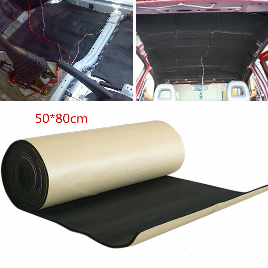 5mm Deadening 50x80cm Thermal Block Closed Cell Interior Floors Mat Stereo Sound Proof Noise Pad Heat Sheets Sealing