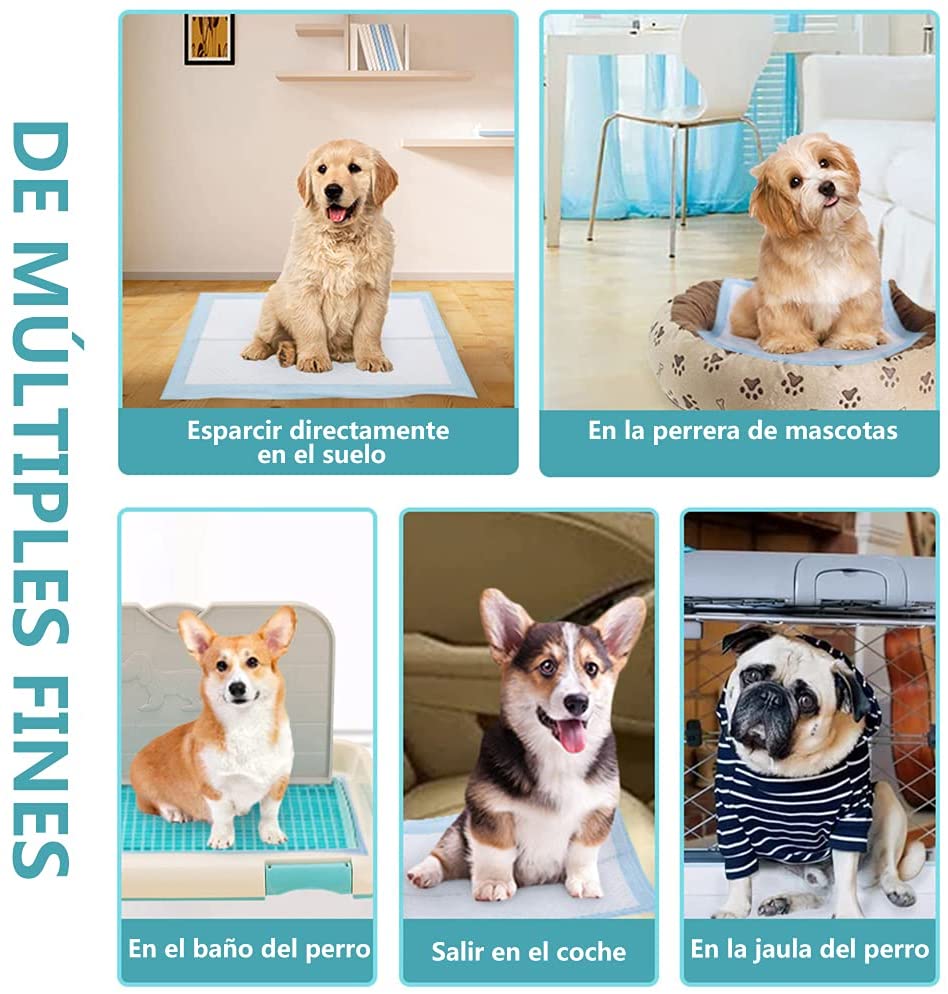 Empapadores Desechables Impermeable para Perros Gatos Animales Mascotas M 60 cm X 60 cm,L 90 cm X 60 cm
