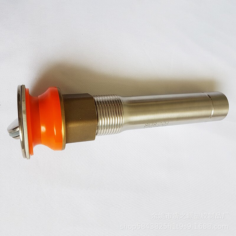 Wash Basin Turning Plate Sewer Pipe Basin Sink Downpipes Hair Mouth Drainage Pipe Orange Leather One-piece Steel Drainer