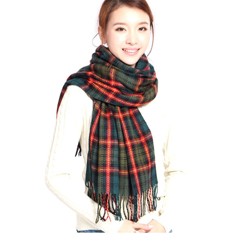 Plaid Winter Scarf Women neck head Scarves Casual Scarfs Cashmere ladies shawls and wraps Bufandas Hombre: 11
