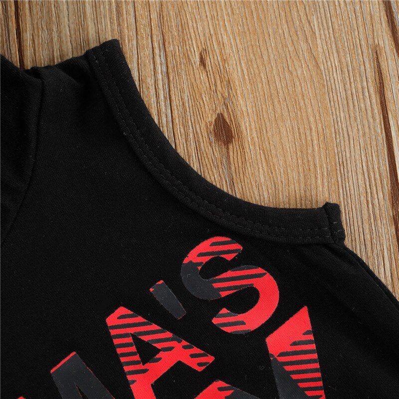 T-shirt «Mama» pour garçon, vêtement pour bébé, sans manches, à la , été,