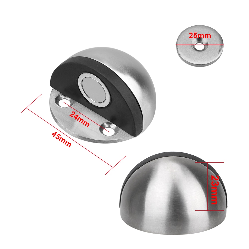 Topes de puerta con imán de acero inoxidable de HOOMIN, tope para puerta, herrajes para muebles, soporte para puerta, mejora para el hogar