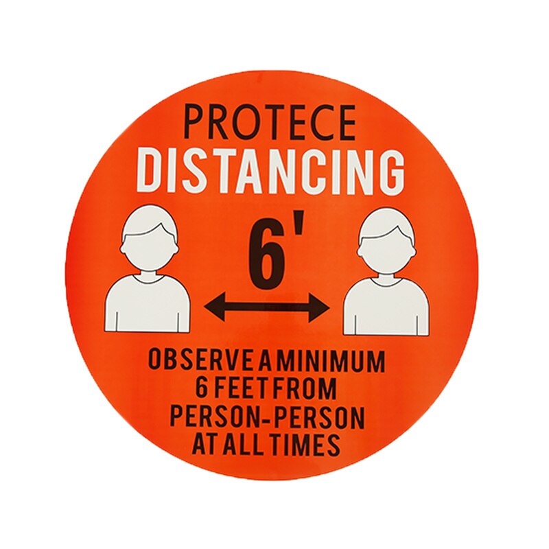 10pcs Social Distancing Sticker Notice Keep Distance PVC Non Slip Self Adhesive Safety Sign Subway Station Supermarket School