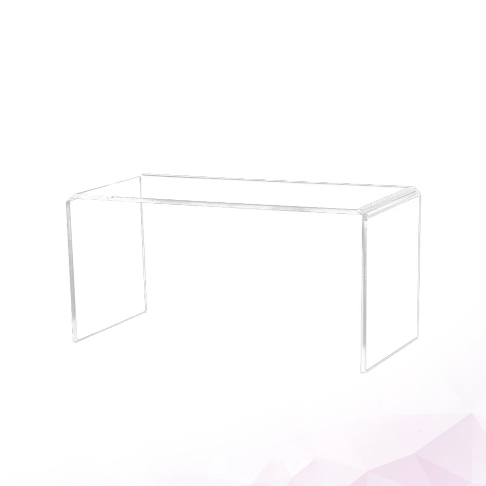 3 Pcs U Shaped Acrylic Storage Rack Clear Shelf Display Stand Desktop Organizer Holder for Model Bag Shoes - Size