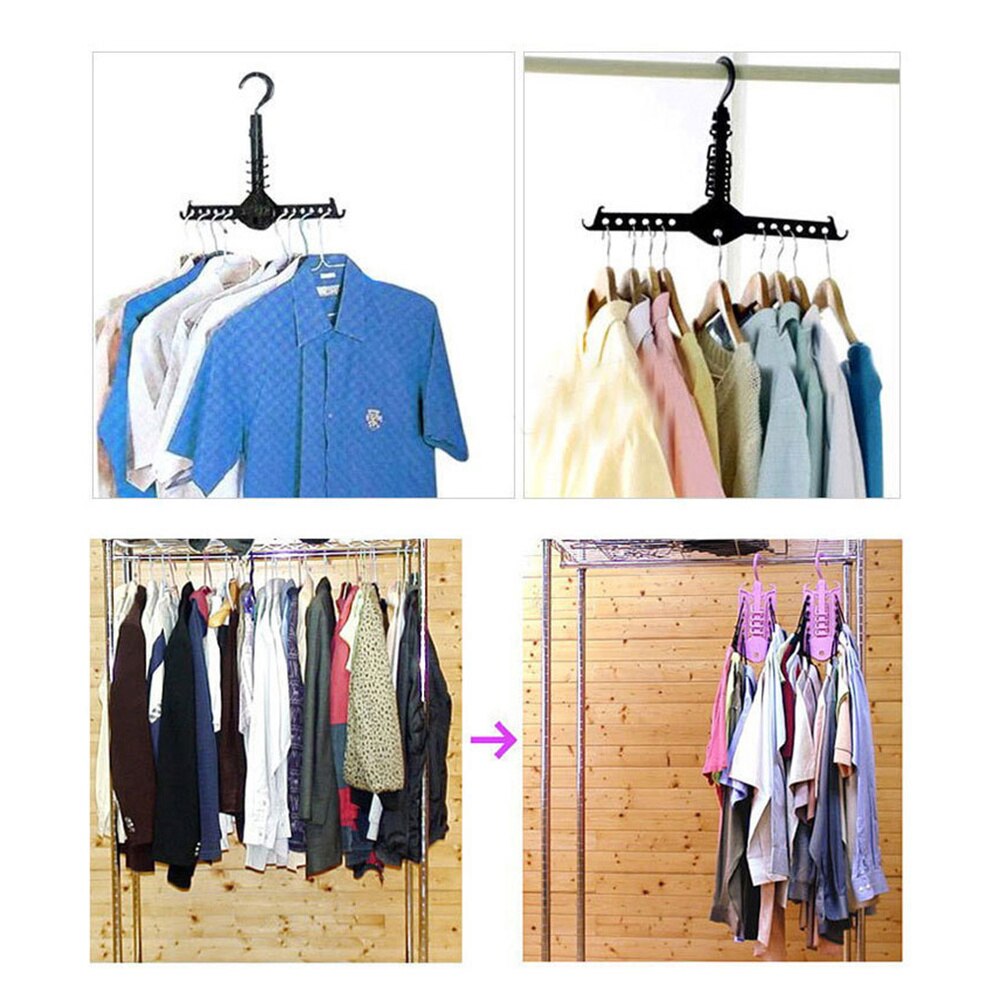 Multi-functional Folding Clothes Hanger Foldable Space Saving Hangers Hook Rack for Home Laundry Bedroom