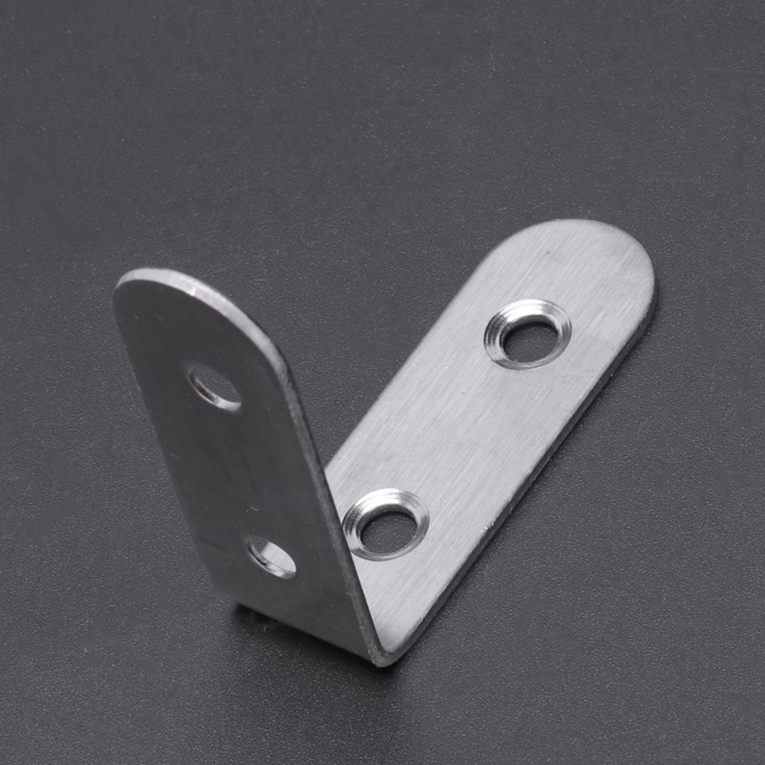 10 x Stainless Steel Shelf Support Corner Brace Angle Bracket 50X50mm & 2Pcs Flat Stainless Steel Mending Fixing Plate