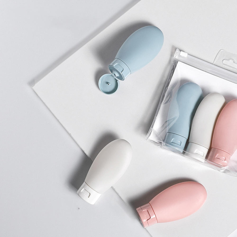 3 stk/sett reise etterfyllbart flaskesett bærbar essence shampoo dusjgel flasker beholder sminke beholder flaske