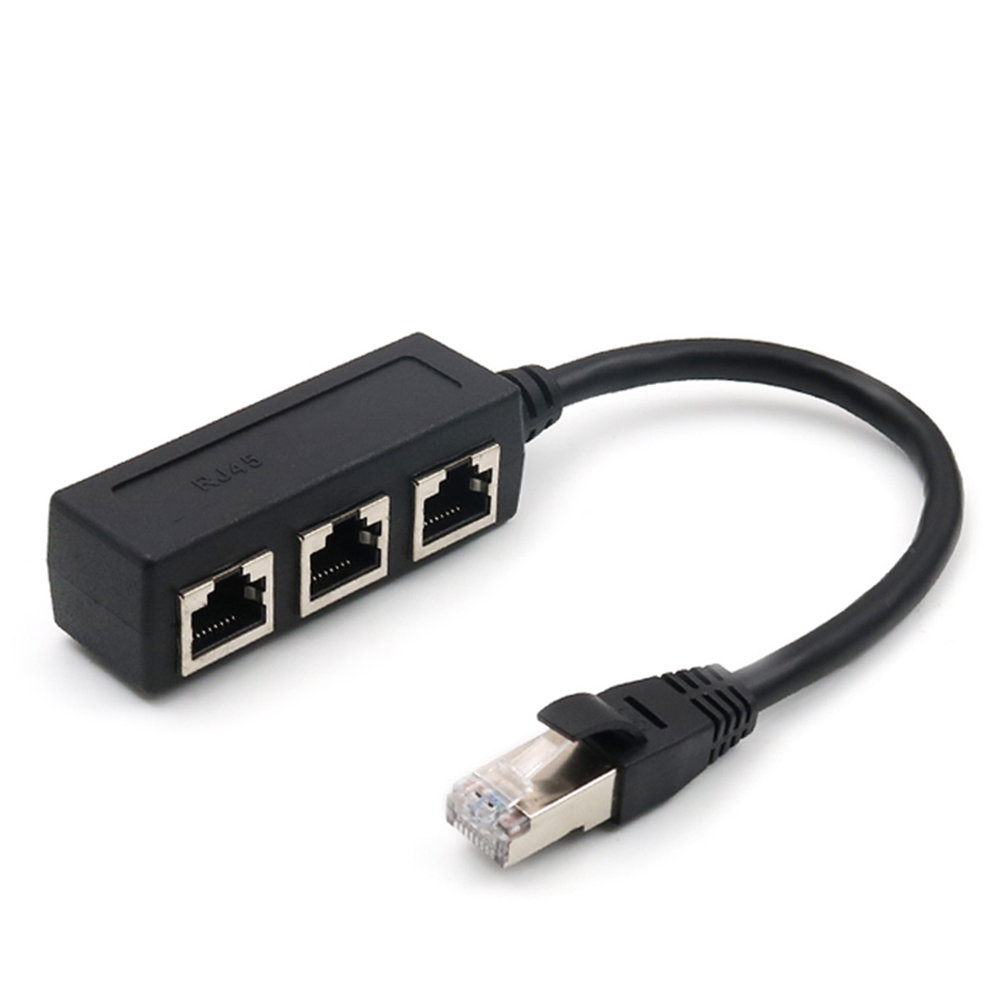 Câble séparateur Ethernet RJ45 avec 1 Port mâle à 3 Ports femelle, séparateur de câble réseau LAN pour Extension Cat5 Cat6: Default Title