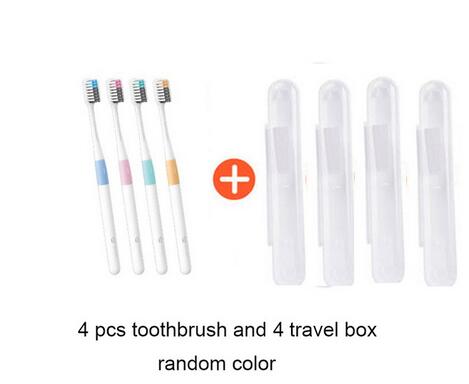 4 farver xiaomi doctor b tooth bas metode bedre børstetråd inklusive rejseboks til mijia smart home: 4 tandbørster og 4 æsker