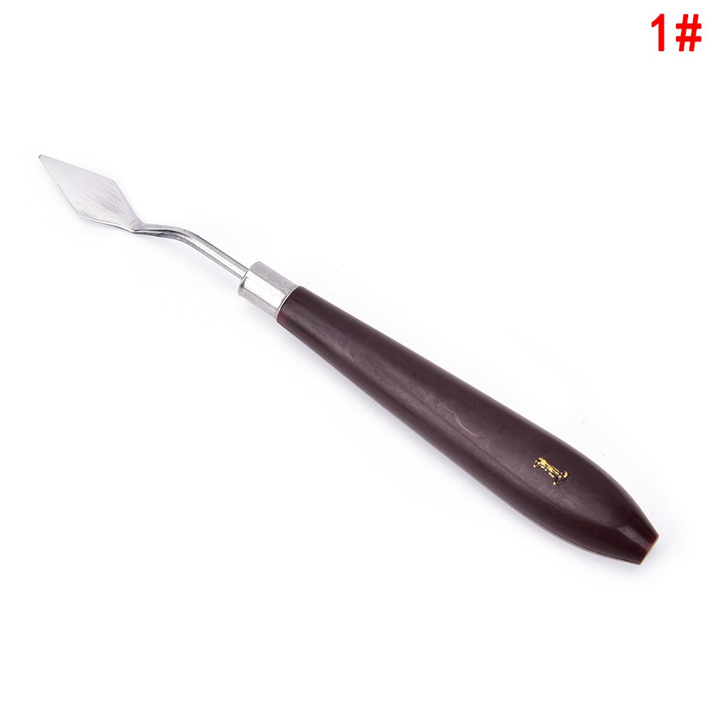 1 pièces inox peintures Palette grattoir spatule couteaux pour artiste huile Gouache peinture couteau lame outils: 1
