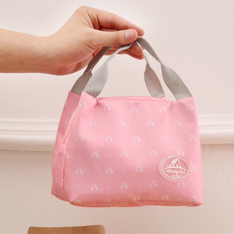 1 Uds bolsa de almuerzo frío de Picnic funda de transporte térmico portátil almuerzo bolsa el almuerzo almacenamiento de alimentos bolsas de almacenamiento de la caja de almuerzo de Bento bolsa