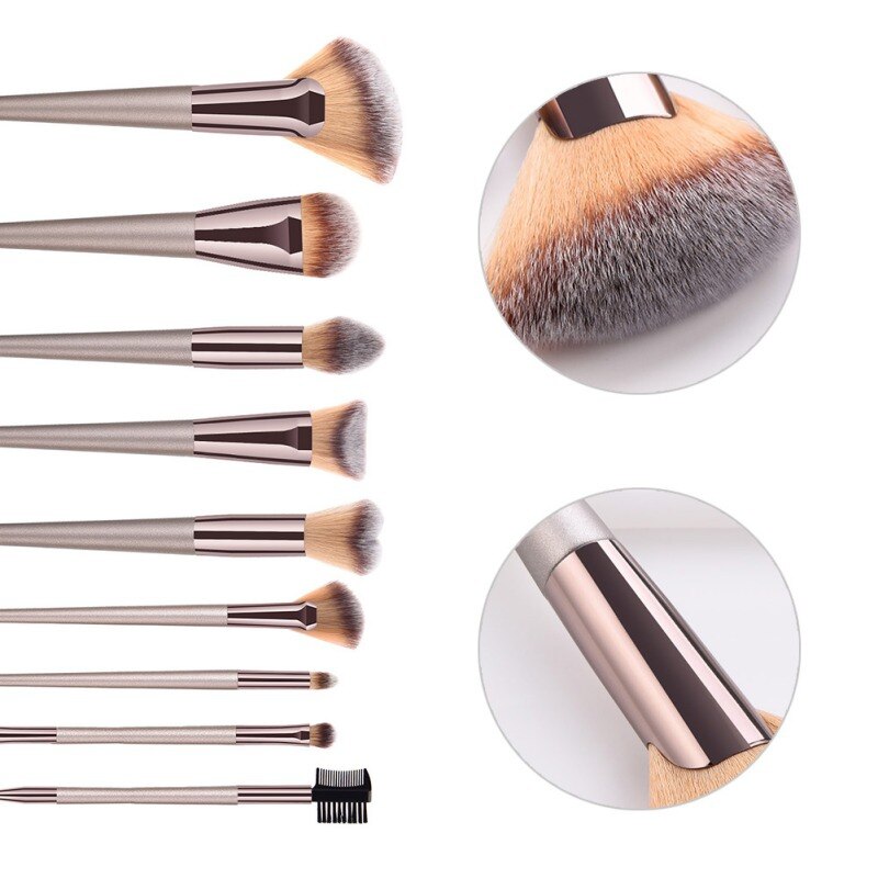 1/9pcs Makeup Brush Foundation Brush Big Fan Brush Eyeshadow Brush Eyelash Brush Multi-functional Cosmetic Brush