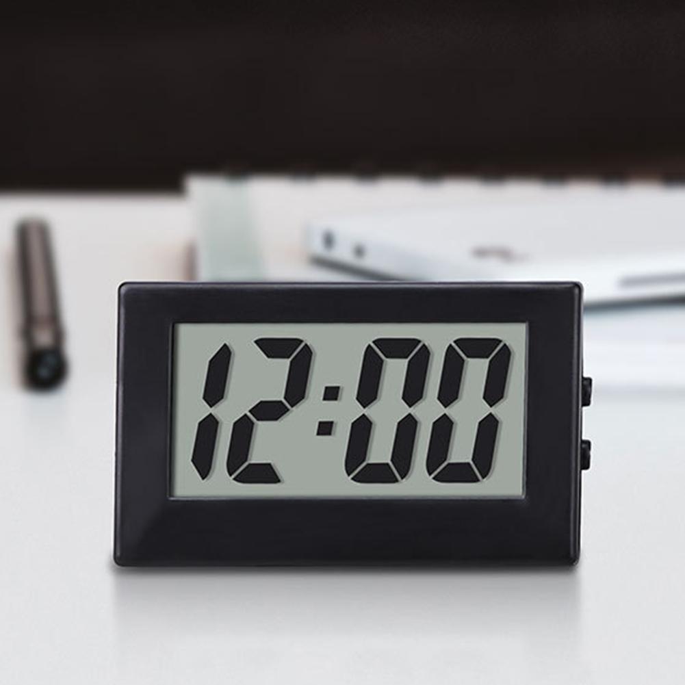 Mini Digital Alarm Clock LED Screen Electronic Watch Car Truck Dashboard Time Convenient Durable Home Office Desktop Clocks