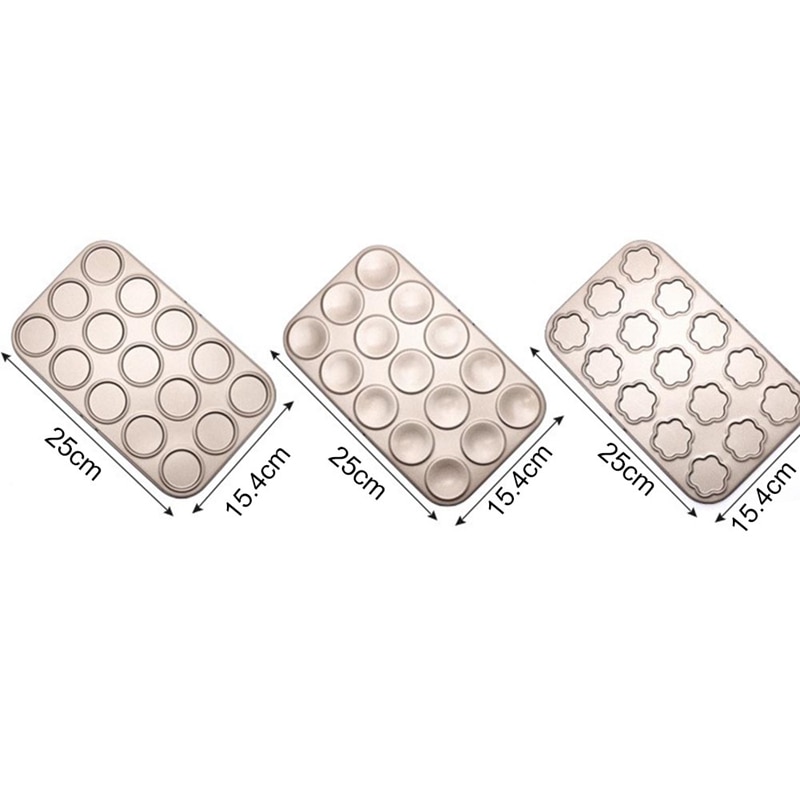 15- gats koolstofstalen bakmat voor macarons, antiaanbak bakmat, bakvorm, gebak, cakemat, bakgereedschap
