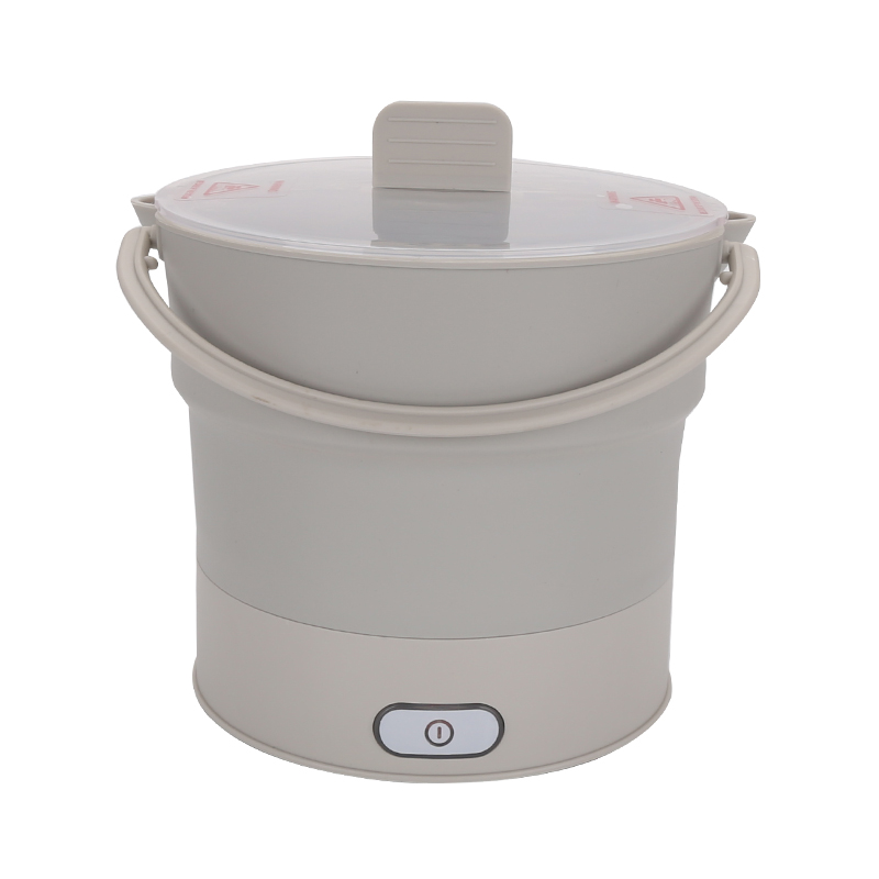 Olla plegable portátil de silicona de grado alimenticio olla eléctrica hervidor de agua contenedor de alimentos calentado caja de almuerzo olla: UK Plug / Gary