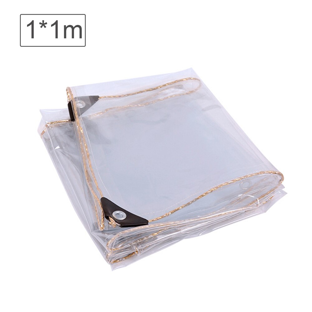 Tarvikkeet puutarhakasvi kokoontaitettava sadesuoja kasvihuone ulkopeite 0.4mm parveke vedenpitävä läpinäkyvä pvc anti-uv: 1 x 1m