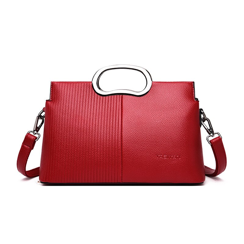 Dames handtassen met handgreep, zachte leren handtassen, dames schoudertas, crossbody tas voor dames, dames messenger bag, bolsa feminina: Wijnrood