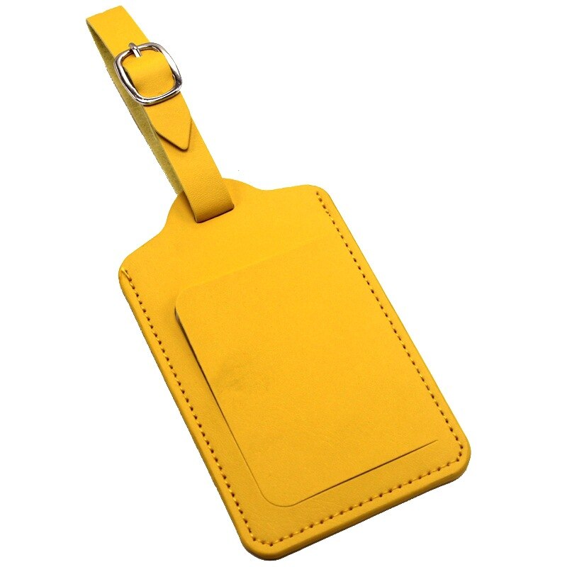 Hjkl mala de couro pu, etiqueta de bagagem para homens e mulheres, pingente de bagagem, acessórios de viagem, identificação, presente: B