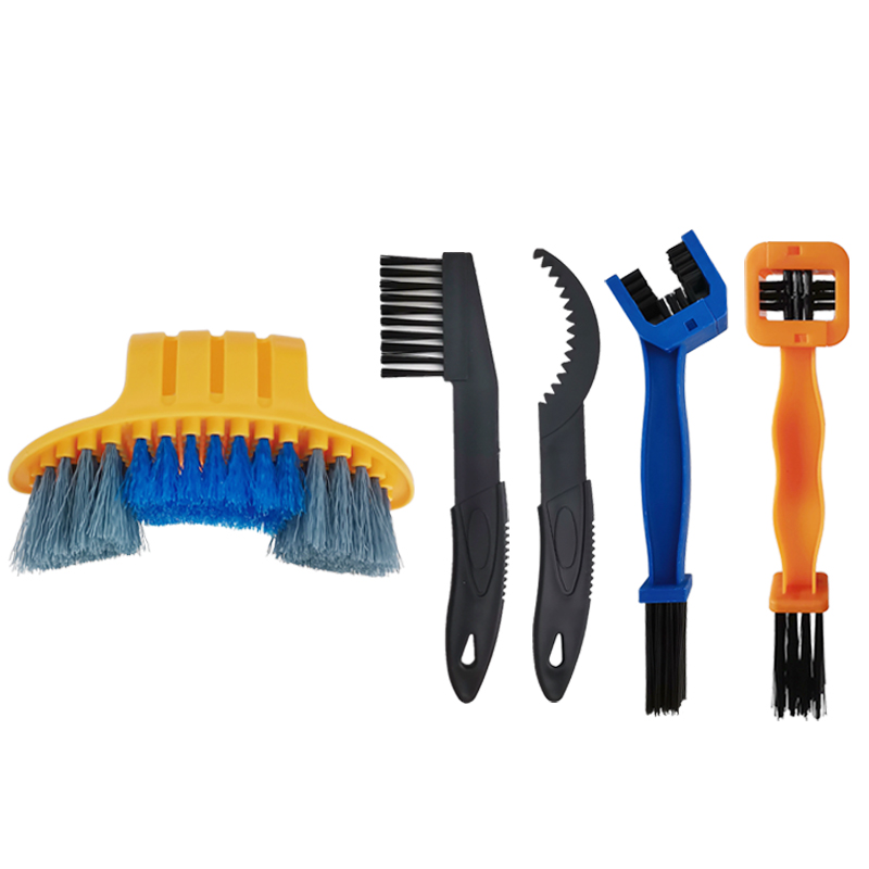 Kit de limpieza de cadena de bicicleta de carretera, limpiador de engranajes, cepillo de limpieza, mantenimiento de ciclismo, guante, herramienta: kit-1
