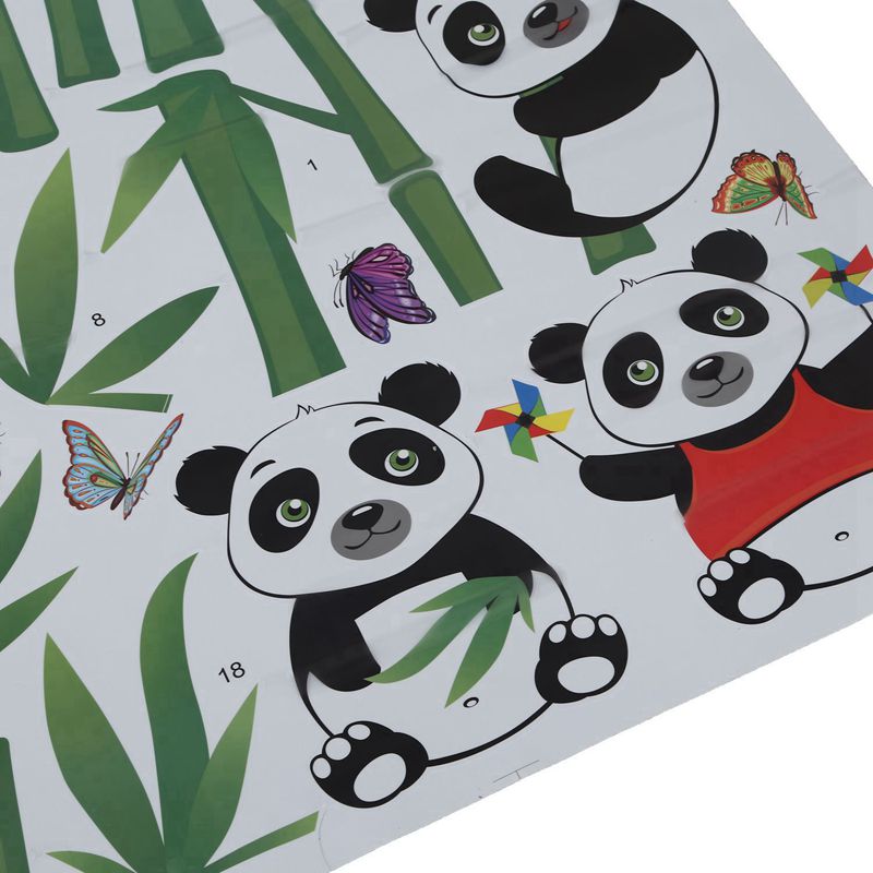 Home Decor Mural Vinyl Muursticker Verwijderbare Leuke Panda Die Bamboe Nursery (01)