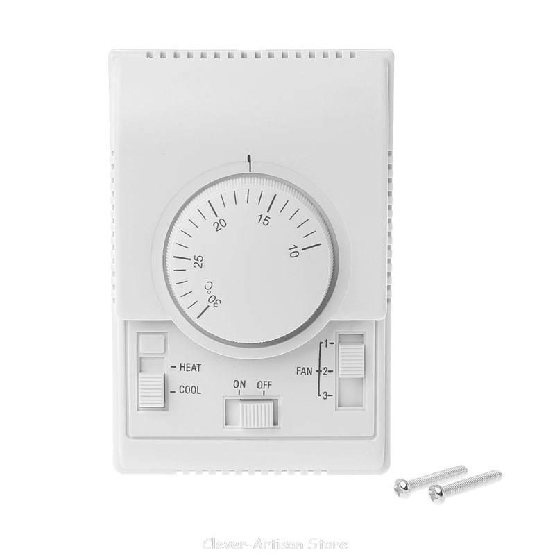 AC 220V Room Mechanical Thermostat Control Switch Air Conditioner Fan Coil Temperature Controller Au 31 20