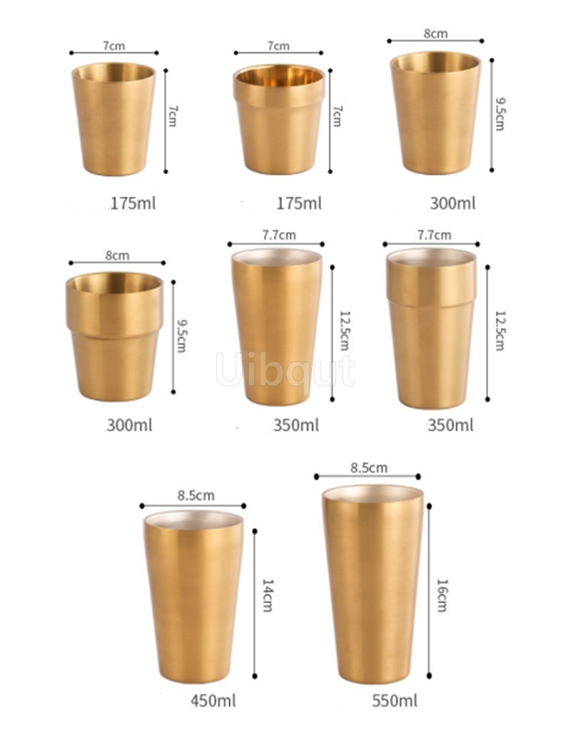 304 Dikke Dubbele Wand Roestvrij Staal Bier Mok Voor Thee Koffie Cup Drink Ware Warm Water Mok Gouden Koffie Cup Set Kopjes En Mokken