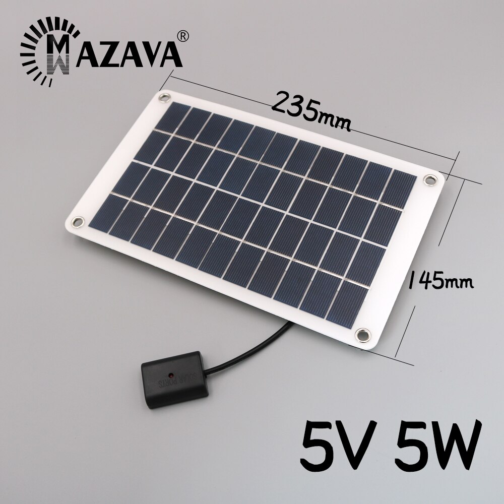 5V 5W 7.5W Flexible USB Solar Panel Solar Cell Portable Folding Waterproof Charger Outdoor Mobile Power Battery Charger: 5V 5W