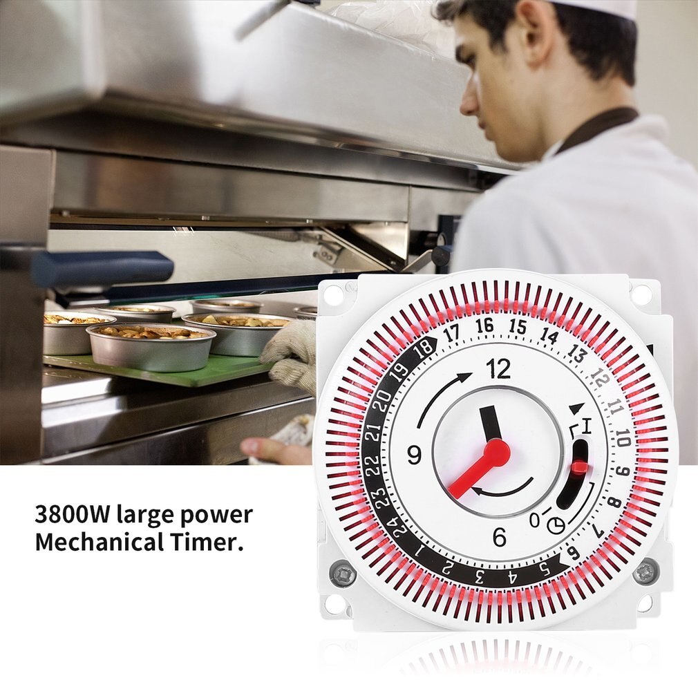 Mechanical Timer 250V Time Counter Reminder 15min 24h Kitchen Countdown Energy Saving Controller Industrial Timing Switch