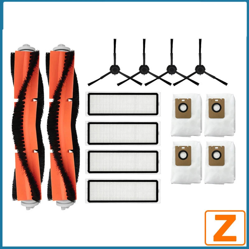 Para Xiaomi Mi Robot aspirador-mopa 2 Ultra STYTJ05ZHM filtro bolsas de polvo paño de mopa cepillo lateral principal piezas Accesorios: Gris oscuro