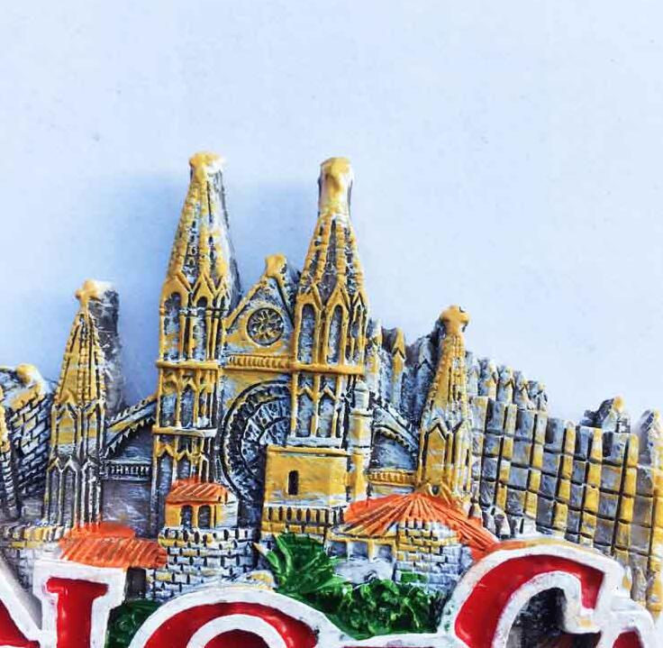 3D Mallorca Spain Cathedral de Mallorca Fridge Magnet Travel Souvenirs Refrigerator Magnetic Stickers Home Decoration