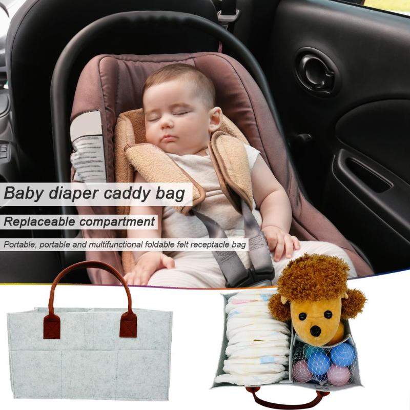 Multi-funktion Schreibtisch Magazin Lagerung Tasche Filz Tuch Büro Schreibtisch-Organizer Tragbare Baby Windel Lagerung Tasche Windel Halfter