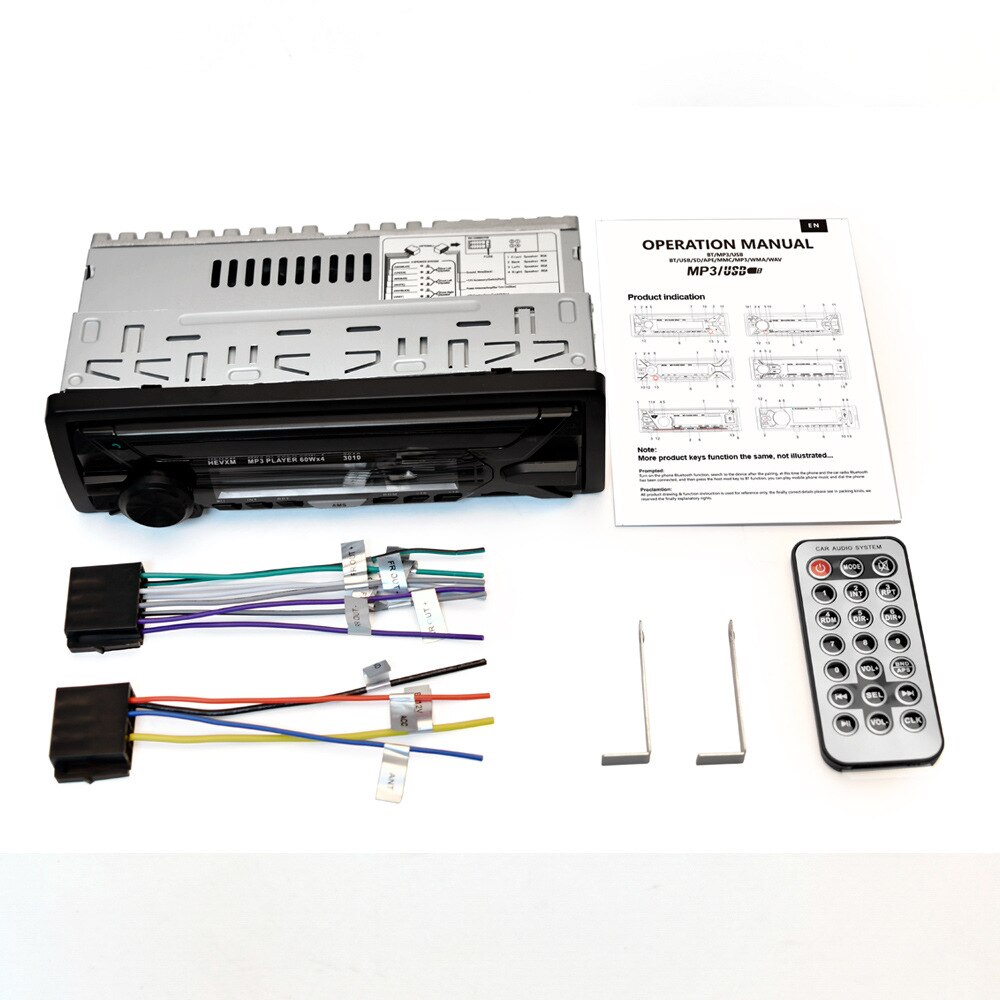 Car Electronics Car Radio Car MP3 Player Bluetooth Car Hands-free Call MP3 Car Music Radio Colorful Version 3010 Bluetooth