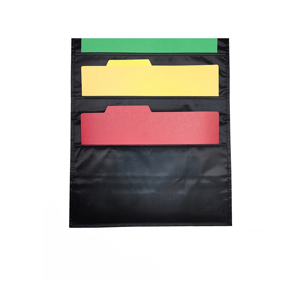 Hanging Wall File Organizer Large 5 Pockets Storage Pocket Chart with 2 Hangers Folder Holder Document Organizer for Office