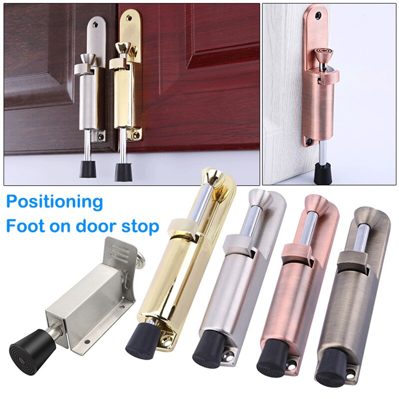 Kickdown Door Stops Foot-operated Lever Door Stops Adjustable Kickdown Bronze Door Holder Door Stop Hardware Door LOTE88