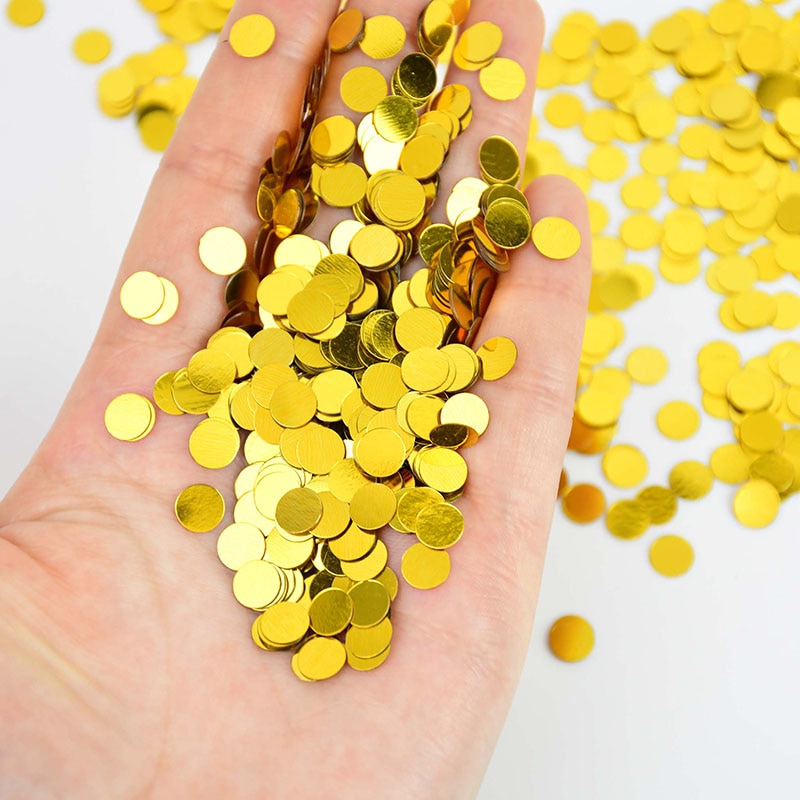 Confettis ronds à paillettes, 15 g/paquet, 6mm, mélange de couleurs, pour fête prénatale, mariage, décoration de Table, accessoires de bricolage