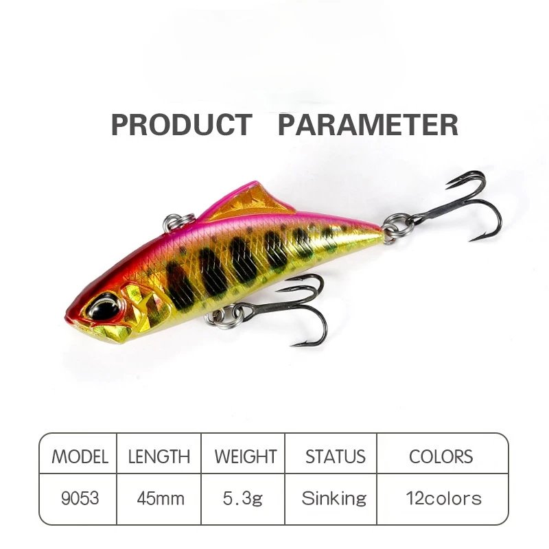 Señuelos de pesca VIB japoneses, punta de lanza, vibración RYUKI 45S, señuelo para verano e invierno, cebo Artificial, tropas, aparejos, accesorios para Lucio