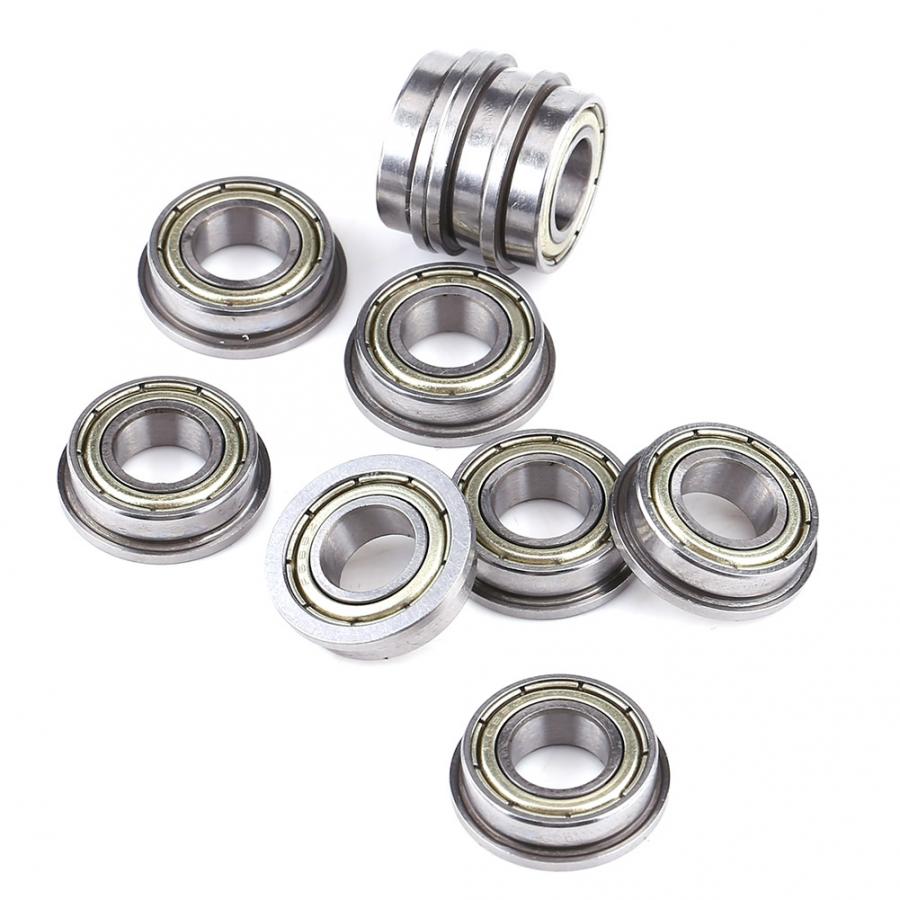 Flens 10 PCs F688zz Mini Metalen Dubbele Afgeschermde Flens Kogellagers (8mm x 16mm x 5mm) gietijzeren Flens