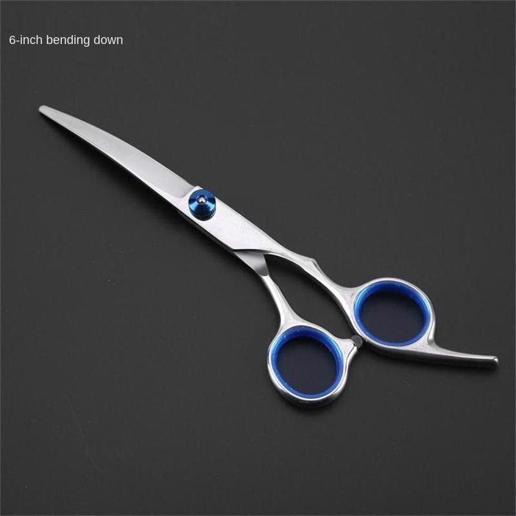 6 Inch 7 Pet Grooming Scissors Stainless Steel Cats Dogs Hair Seam Scissor Up and Down Curved Scissors Sharp Haircut Set: 6 inch down bend