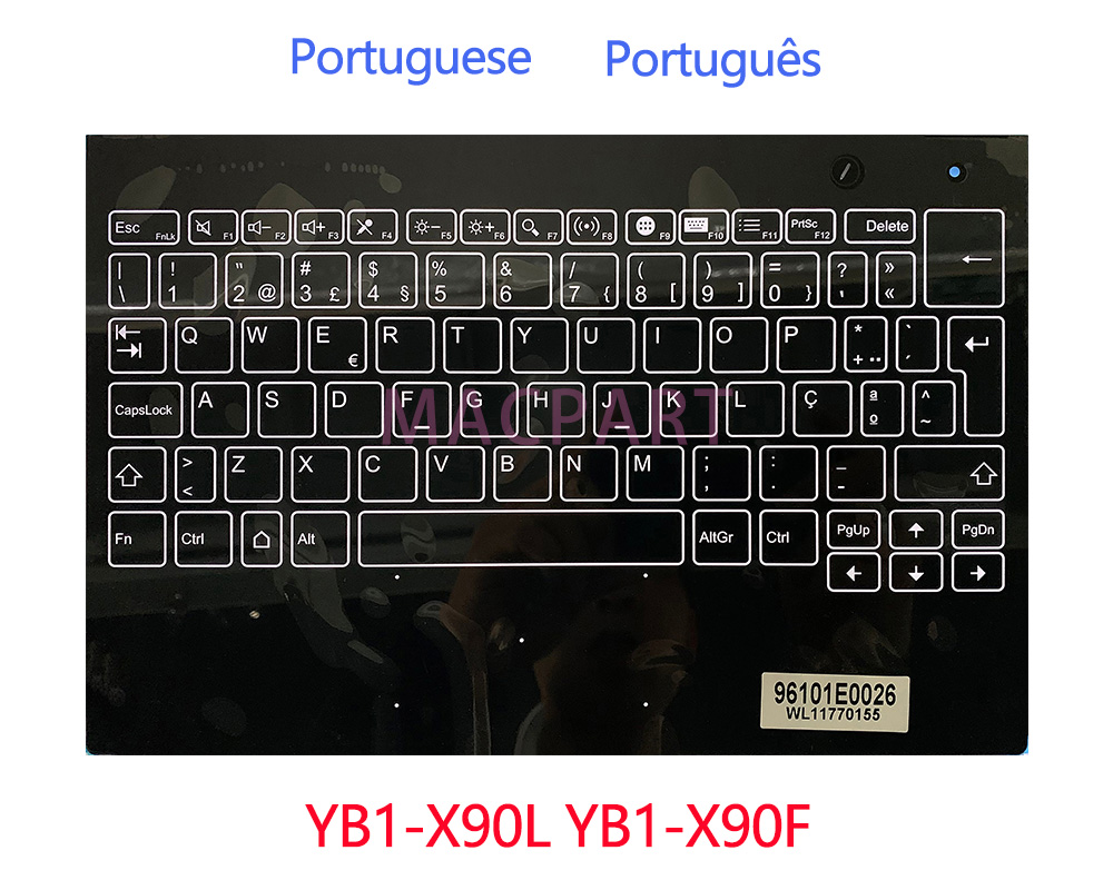 Original Keyboard for 10.1&quot; Lenovo Yoga Book Yogabook YB1-X90L YB1-X90F YB1-X91L YB1-X91F X90 X91 Palmrest Topcase Cover: X90  Portuguese
