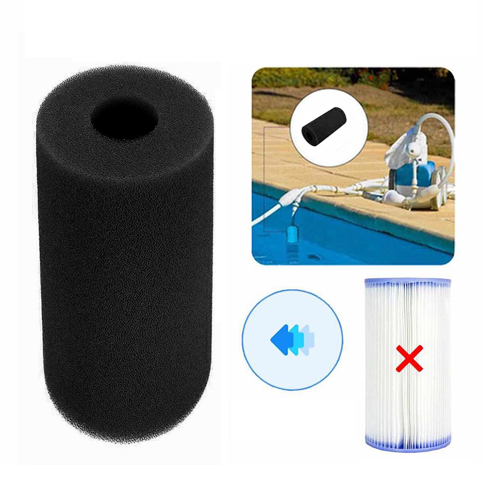 3 størrelser sort hvid swimmingpool filter skum svamp intex  s1 type genanvendelig vaskbar patron skumdragt intex boble jetted