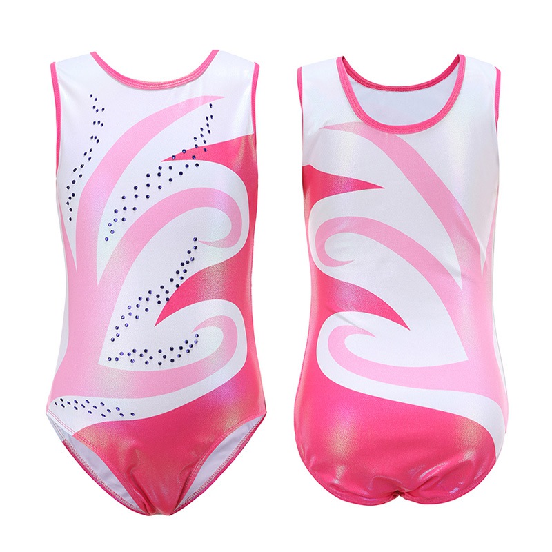 Kids Ballet Gymnastics Suit Sleeveless Leotards Dance Practice Clothes Girls Body Suit Gimnastic Costume ML KL