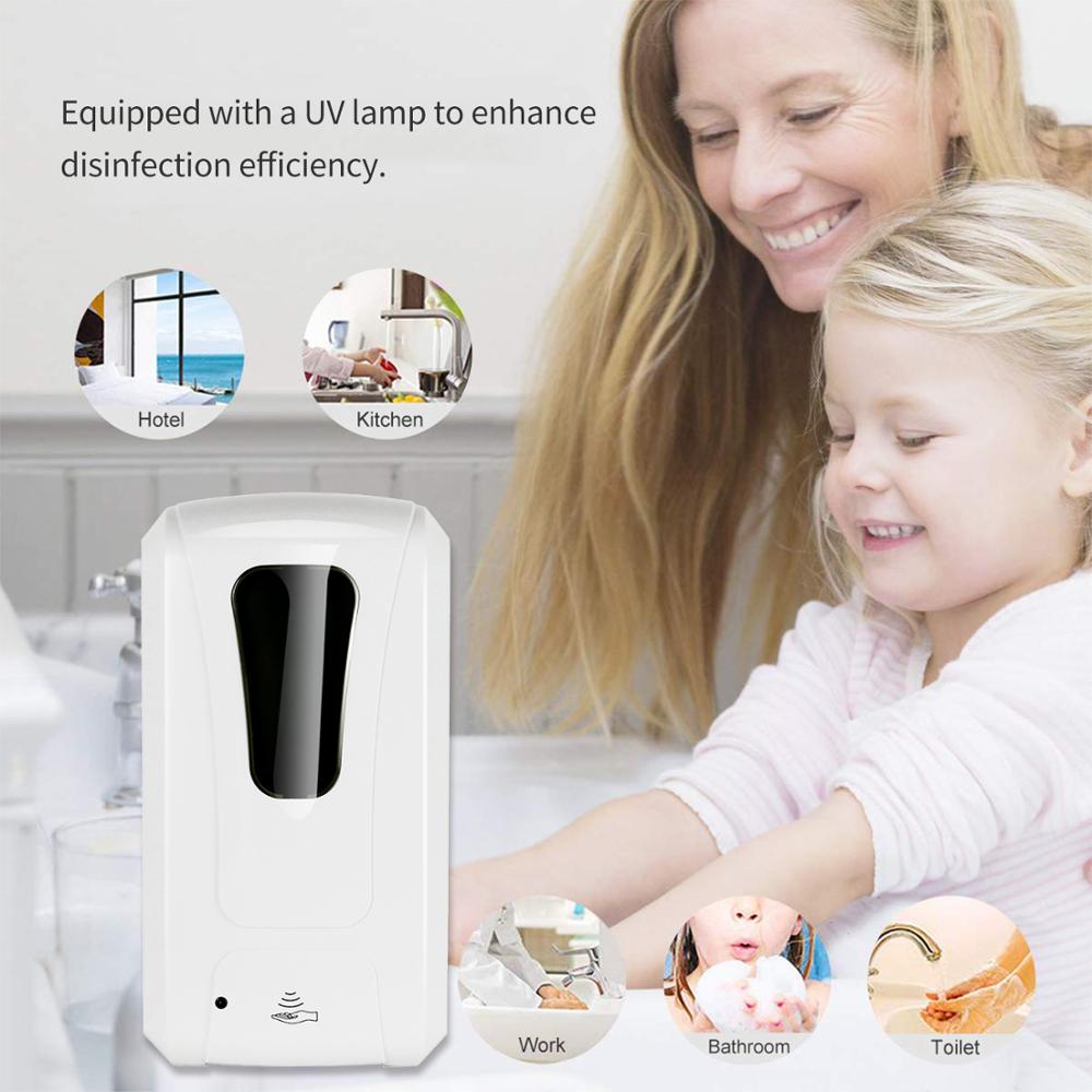 Automatic Soap Dispenser Touchless Hand Soap Machine Automatic Alcohol Dispenser Spray Hand Hygiene Sensor UV Light Hand Cleaner