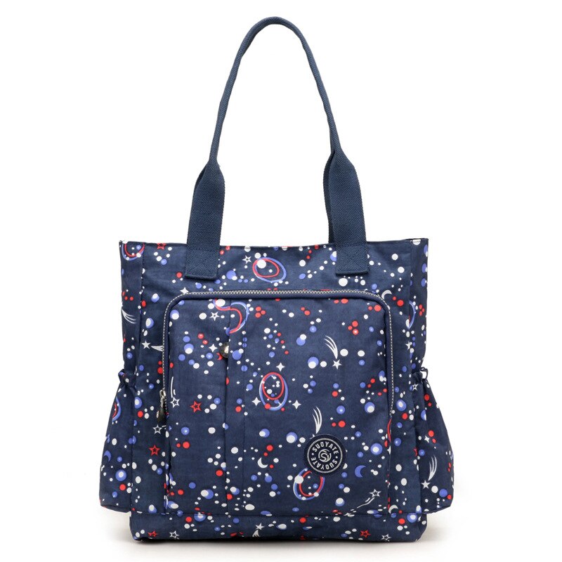 Multi-Functionele Mummie Tas Rusland Stijl Waterdichte Nylon Women's Bag Grote Capaciteit Dames Handtas: Planet Printed