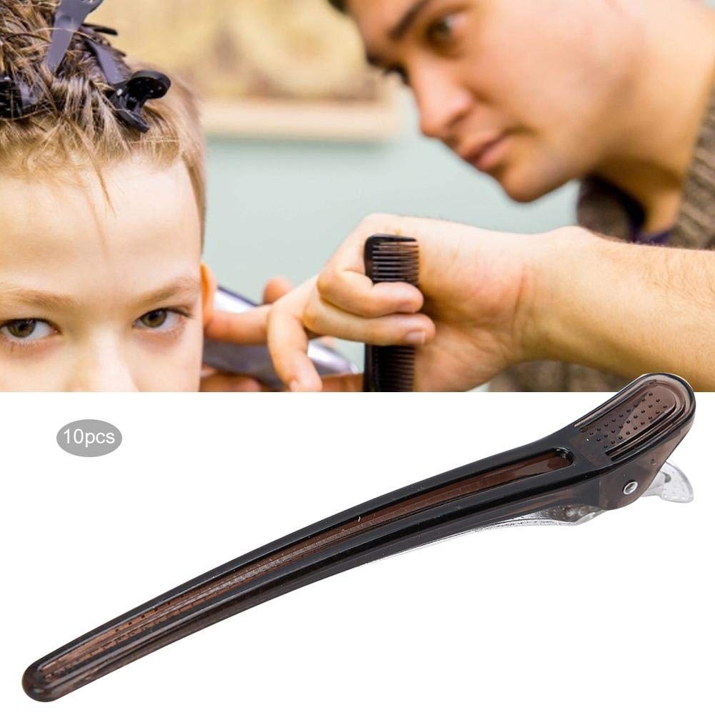 Juego de 10 Uds de pinzas para el pelo de peluquero, pinzas de plástico para salón de peluquería, herramientas profesionales para seccionar el cabello, accesorios de estilismo ﻿