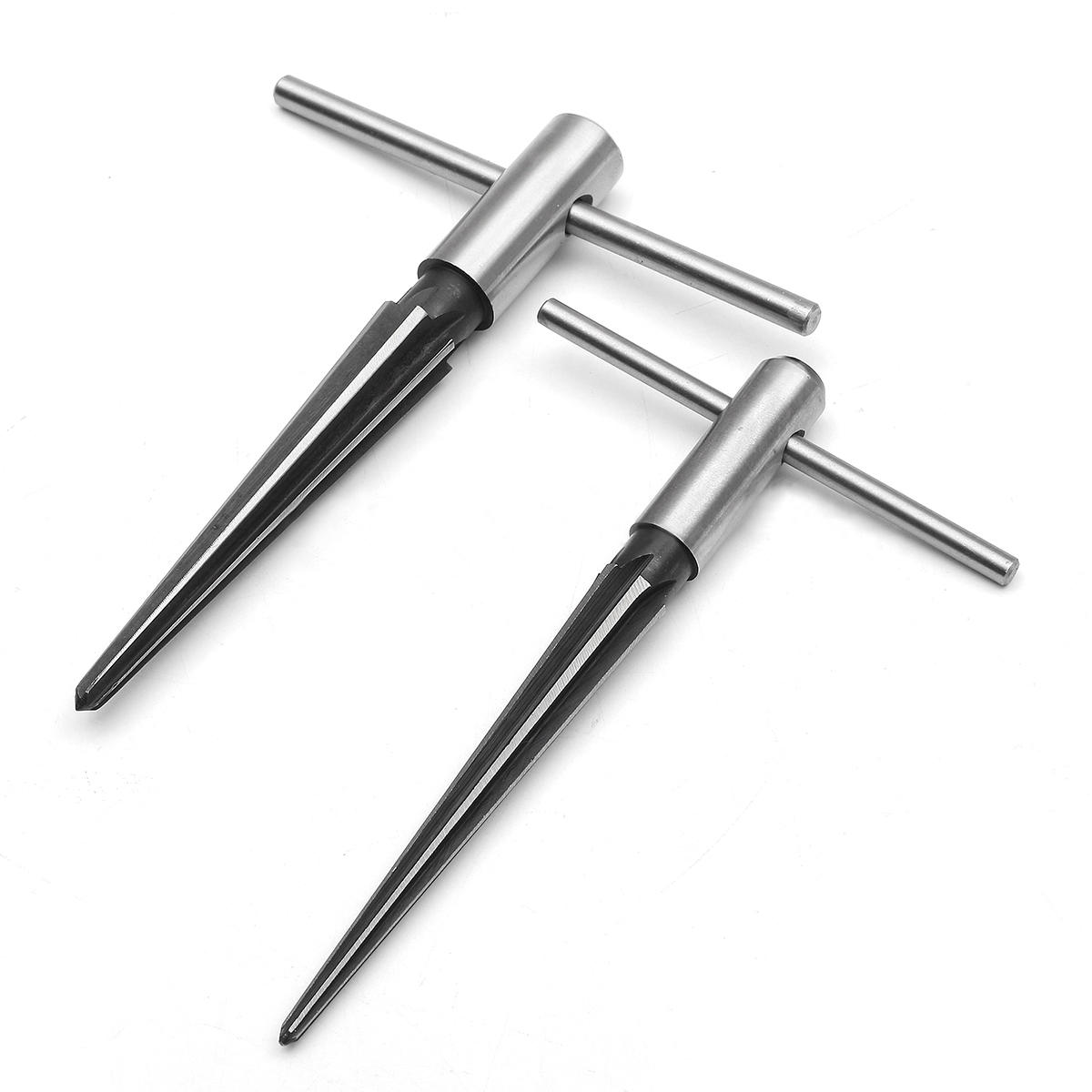 2PCS Handheld Tapered Reamer Set 1/8-1/2 Inch &amp; 5/32-5/8 Inch Bridge Pin Hole Tapered Reamers Machinist Luthier Tools