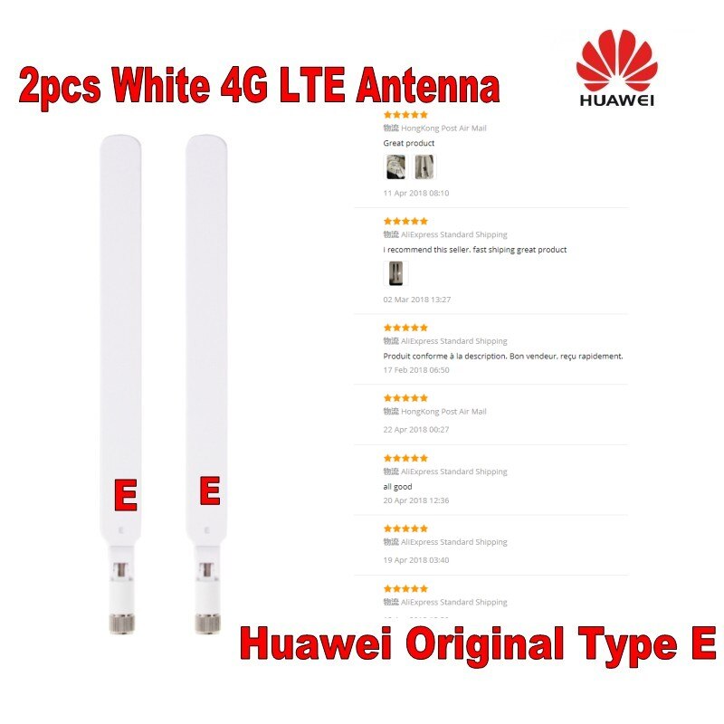 Original für huawei Genuines 2 PCS B593 5dBi SMA Männlichen 4G Antenne für 4G LTE Router B593 E5186 b315 B310 Weiß farbe TYP E